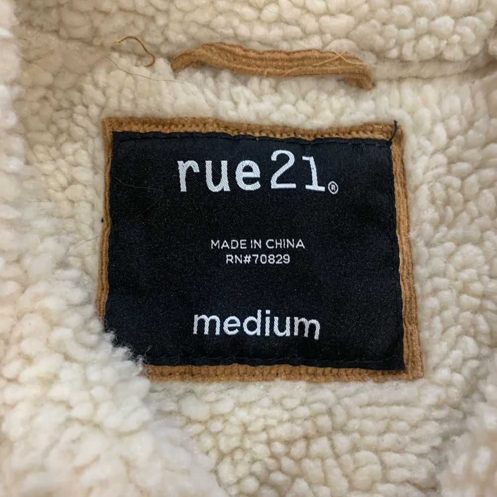 Rue 21 Corduroy Tan Button-down Jacket with Fleece Lining - Picture 6 of 13